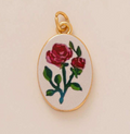 "English Rose" Emaille-Anhänger